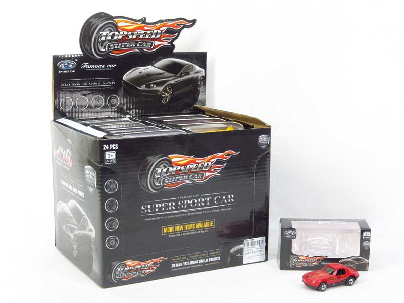 Die Cast Sports Car Free Wheel(24in1) toys