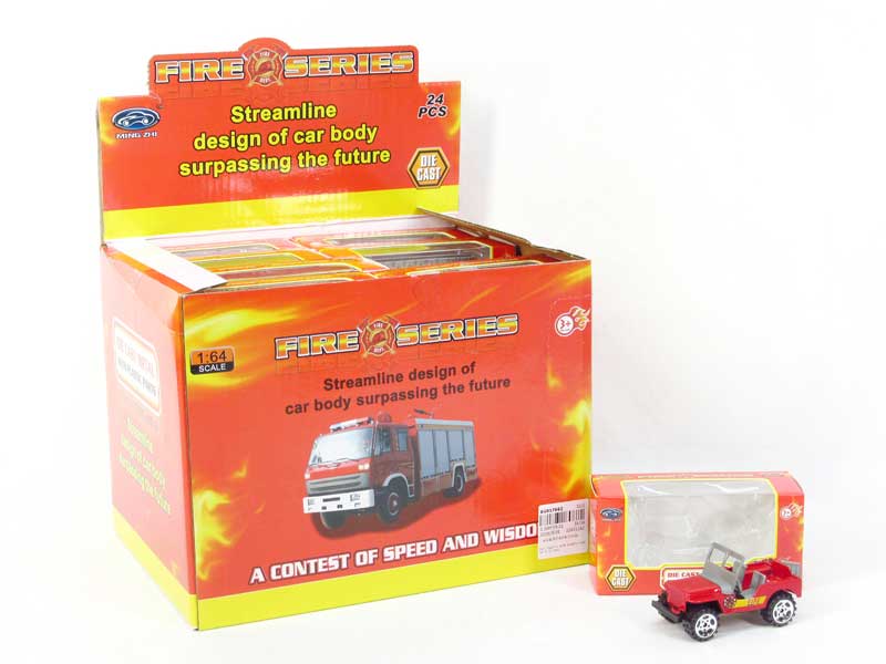 1:64 Die Cast Fire Engine Free Wheel(24in1) toys
