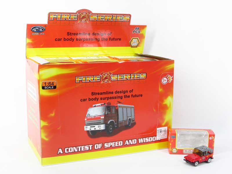 1:64 Die Cast Fire Engine Free Wheel(48in1) toys