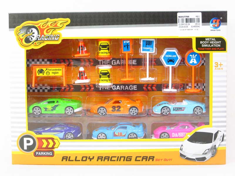 1:64 Die Cast Car Set Free Wheel(6in1) toys