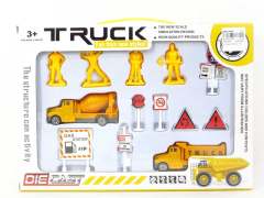 1:60 Die Cast Construction Truck Set Free Wheel(2S)