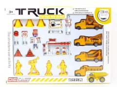 1:60 Die Cast Construction Truck Set Free Wheel