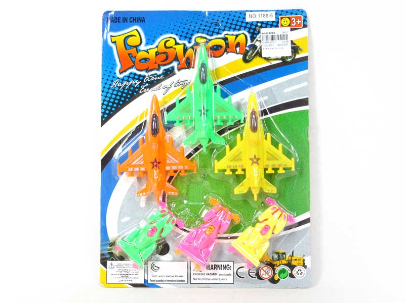 Free Wheel Raing Car & Free Wheel Plane(6in1) toys