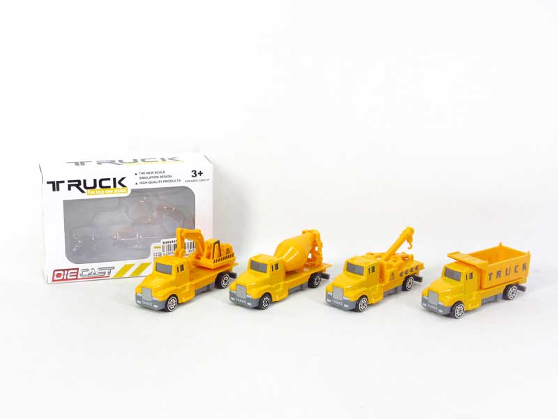1:60 Die Cast Construction Truck Free Wheel(4S) toys