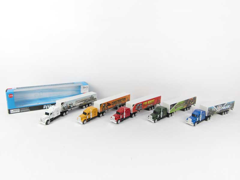 Die Cast Container Truck Free Wheel(5S) toys