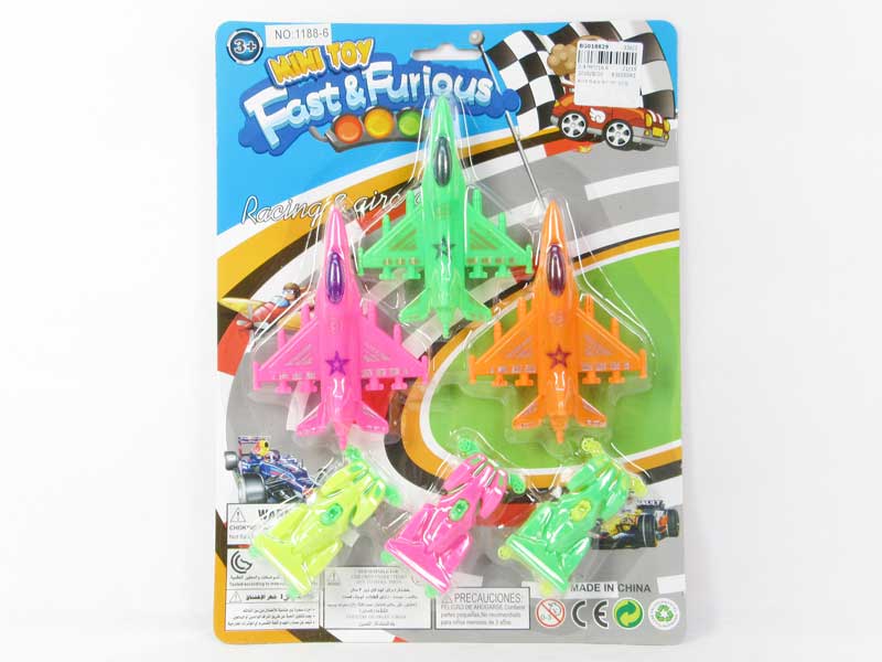 Free Wheel Equation Car & Free Wheel Airplane(6in1) toys
