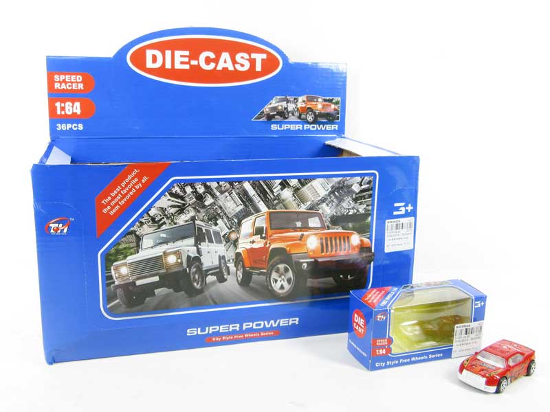 1:64 Die Cast Car Free Wheel(36in1) toys