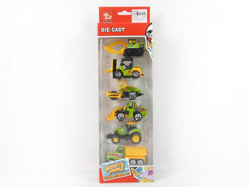 Die Cast Farmmer Car Free Wheel(6in1) toys