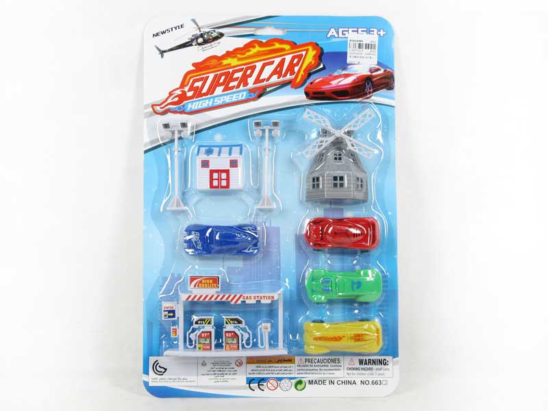 Free Wheel Racing Car Set(4in1) toys