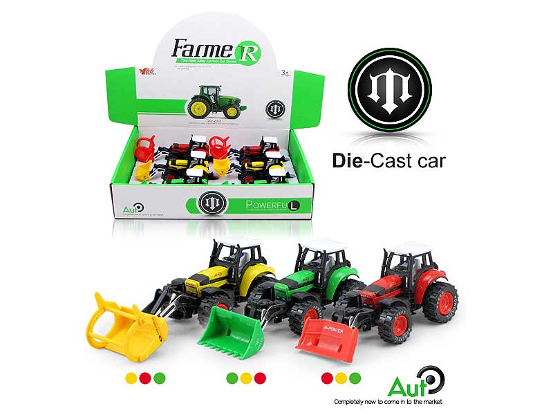 Die Cast Farmer Truck Free Wheel W/L_M(6pcs) toys