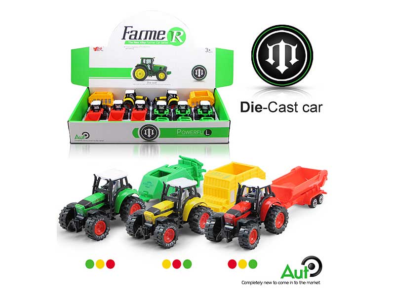 Die Cast Farmer Truck Free Wheel W/L_M(8pcs) toys