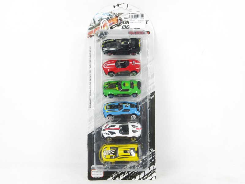 Die Cast Sports Car Free Wheel(6in1) toys