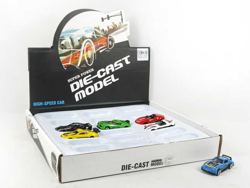 Die Cast Sports Car Free Wheel(12in1) toys