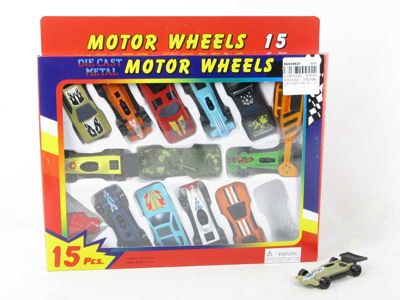 Die Cast Car Free Wheel(15in1) toys