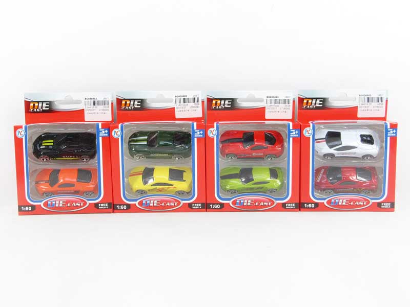 1:60 Die Cast Car Free Wheel(2in1) toys