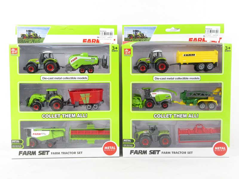 Die Cast Farmer Truck Set Free Wheel(2S) toys