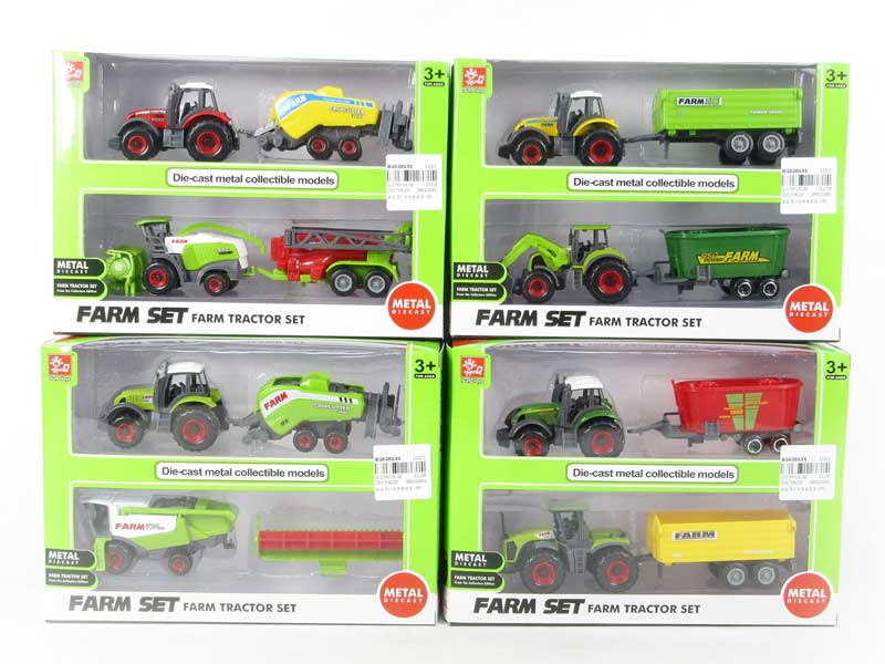 Die Cast Farmer Truck Set Free Wheel(4S) toys