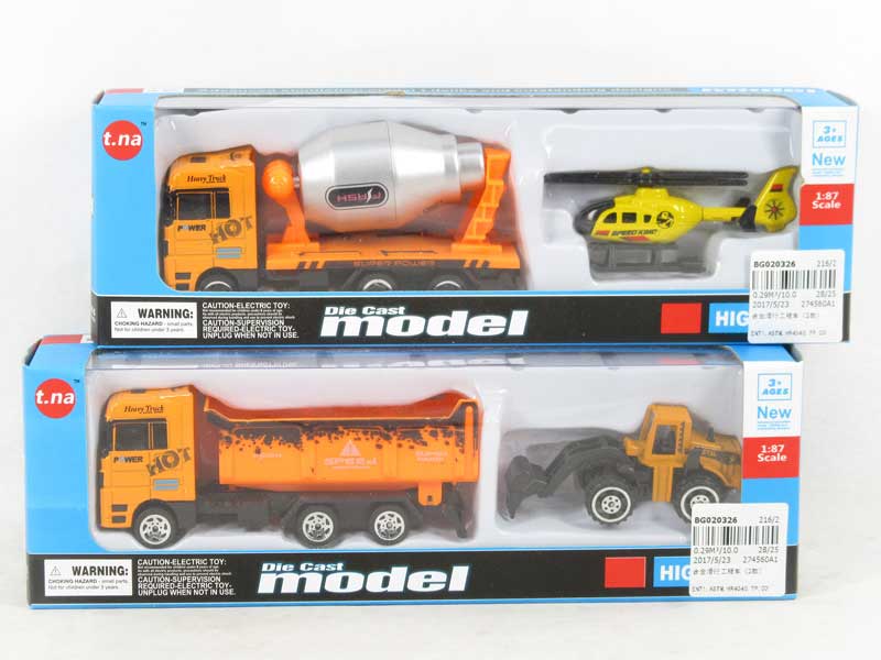 Die Cast Construction Truck Free Wheel(2S) toys
