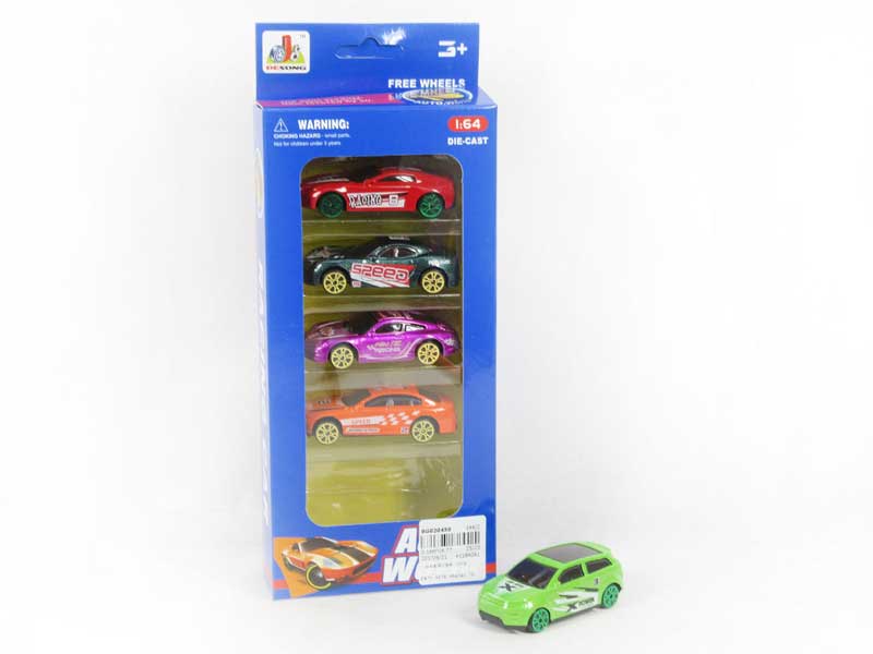 1:64 Die Cast Sports Car Free Wheel(5in1) toys