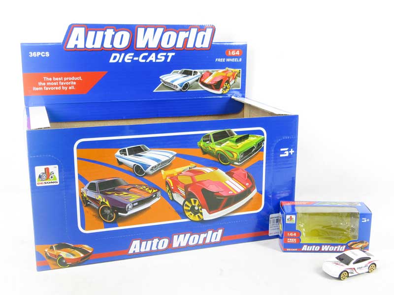 1:64 Die Cast Sports Car Free Wheel(36in1) toys