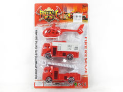 Free Wheel Fire Engine & Helicopter