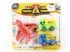 Free Wheel Construction Truck & Free Wheel Plane(3in1) toys