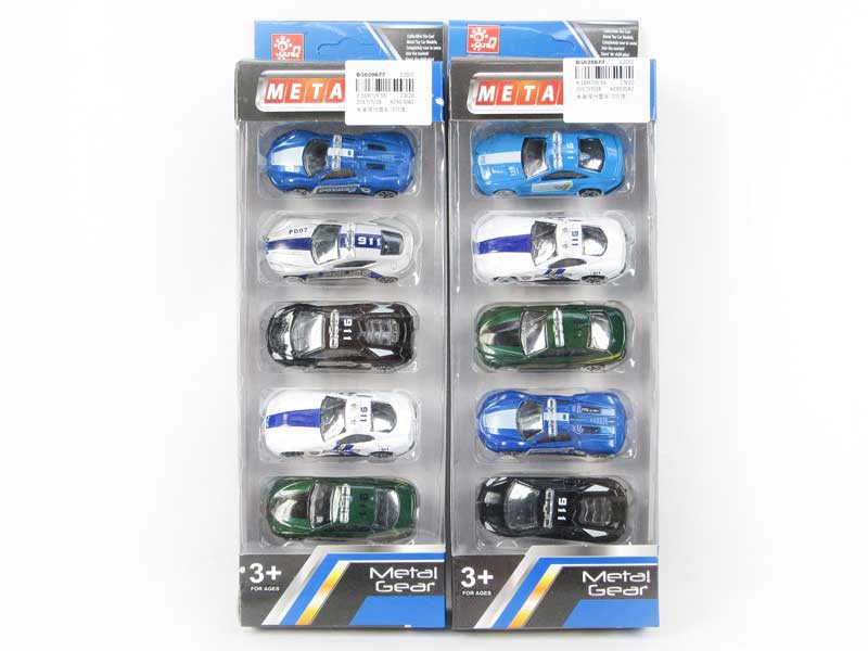 Die Cast Police Car Free Wheel(5in1) toys