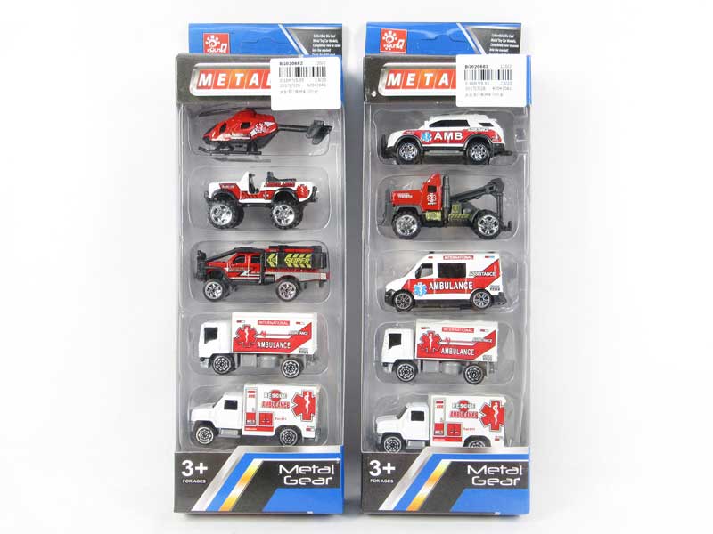 Die Cast Ambulance Free Wheel(5in1) toys