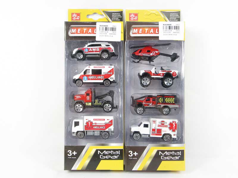 Die Cast Ambulance Free Wheel(4in1) toys