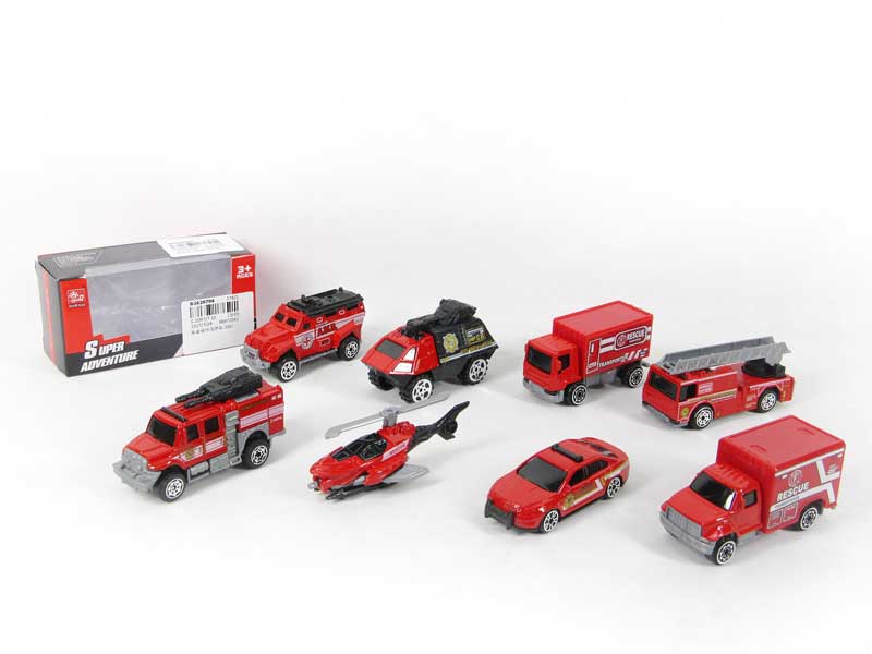 Die Cast Fire Engine Free Wheel(8S) toys