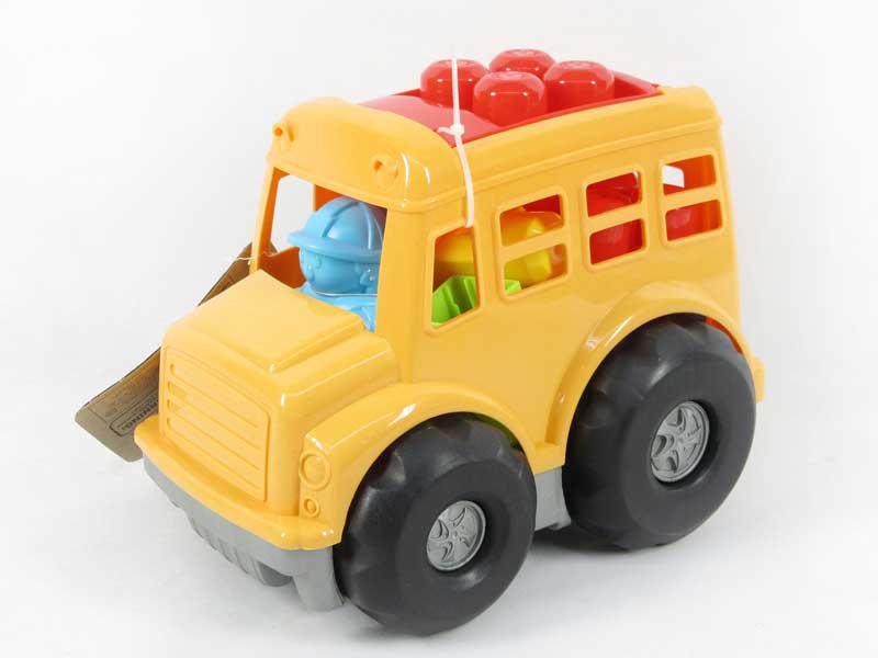Free Wheel Block Bus(9pcs) toys