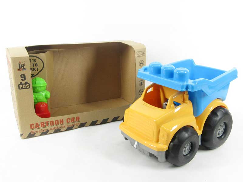Free Wheel Block Construction Truck(9pcs) toys