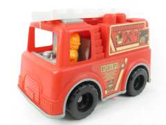 Free Wheel Block Fire Engine(15PCS) toys