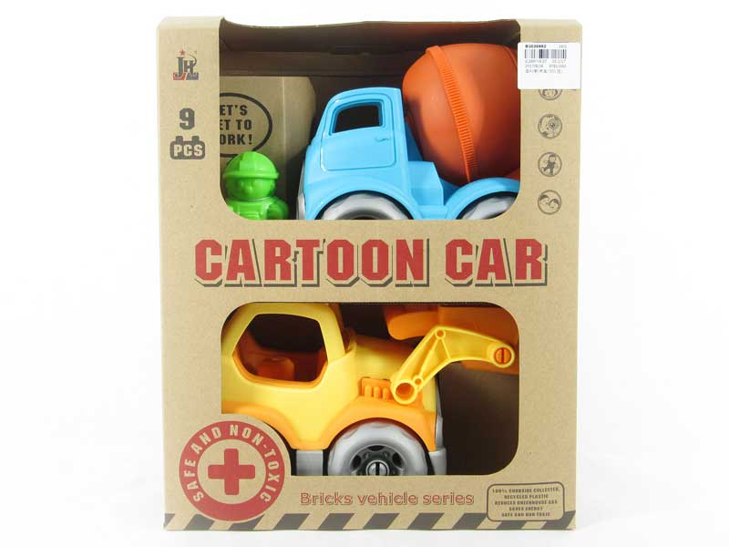 Free Wheel Block Car(2in1) toys
