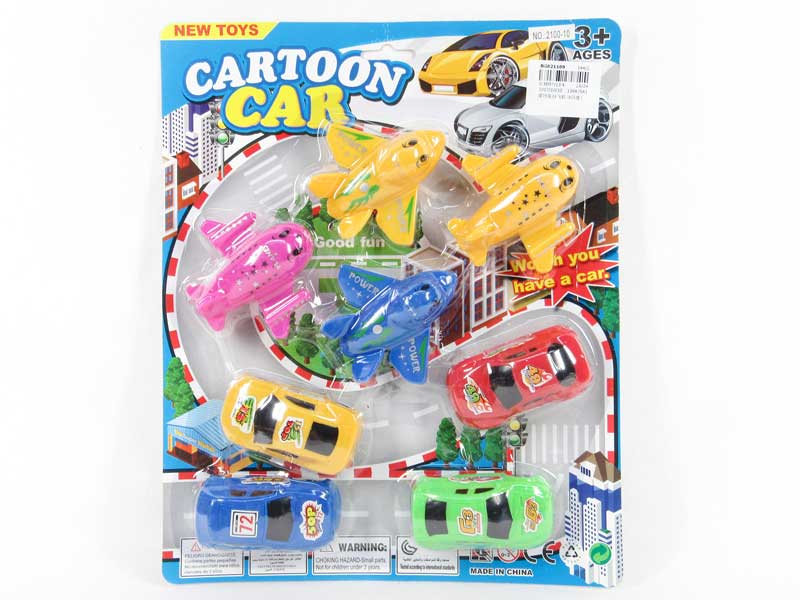 Free Wheel Car & Plane(8in1) toys