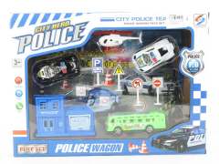 Free Wheel Police Car Set