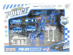 Free Wheel Police Car Set