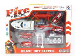 Free Wheel Fire Engine Set