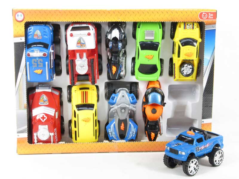 Free Wheel Car W/L_S（10in1） toys