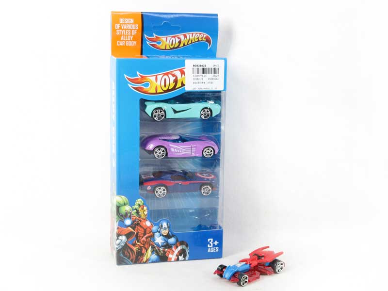 Die Cast Sports Car Free Wheel(4in1) toys