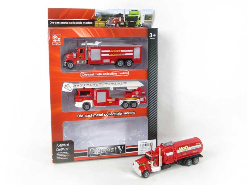 Die Cast Fire Engine Free Wheel(3in1) toys