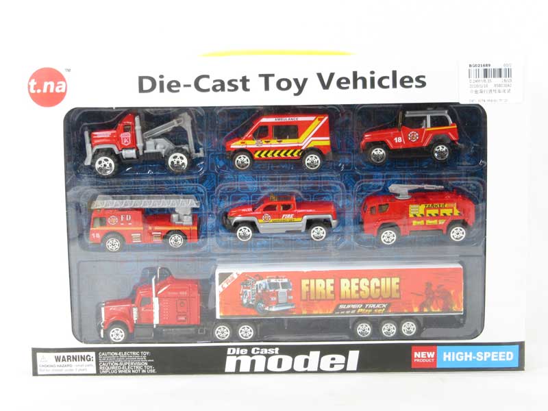 Die Cast Truck Set Free Wheel toys