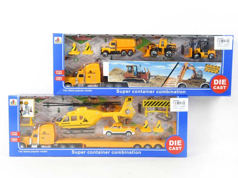 Die Cast Construction Truck Set Free Wheel(2S) toys