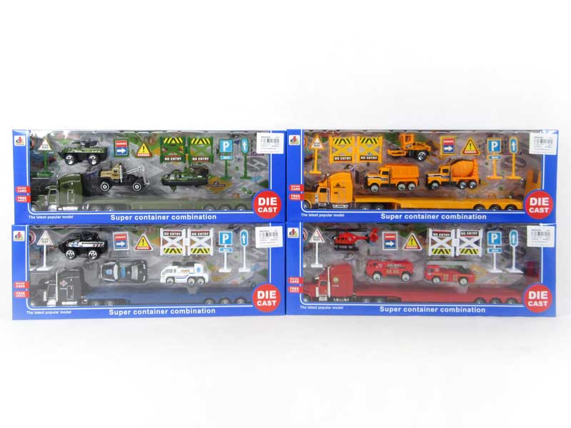 Die Cast Truck Set Free Wheel(4S) toys