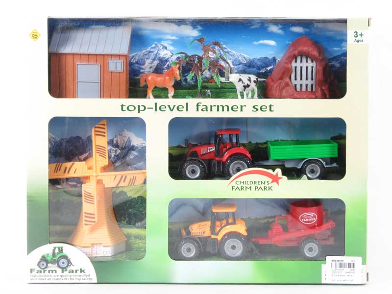 Free Wheel Farmer Truck Set(2S3C) toys