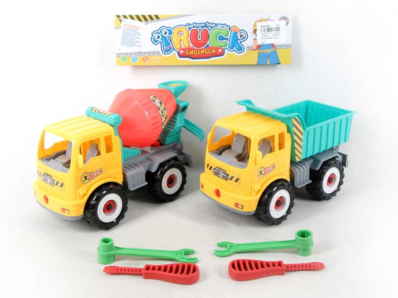 Free Wheel Diy Construction Truck(2S) toys