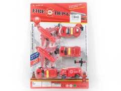 Free Wheel Fire Engine & Free Wheel Airplane（6in1）