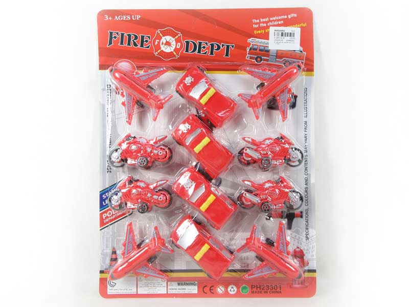 Free Wheel Motorcycle & Free Wheel Fire Engine & Free Wheel Airplane(12in1) toys