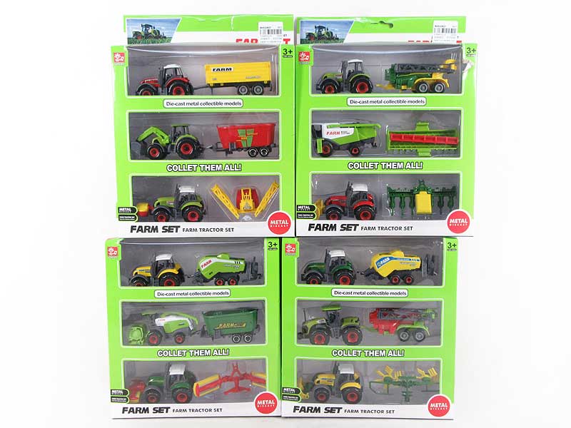 Die Cast Farmer Truck Free Wheel(3in1) toys