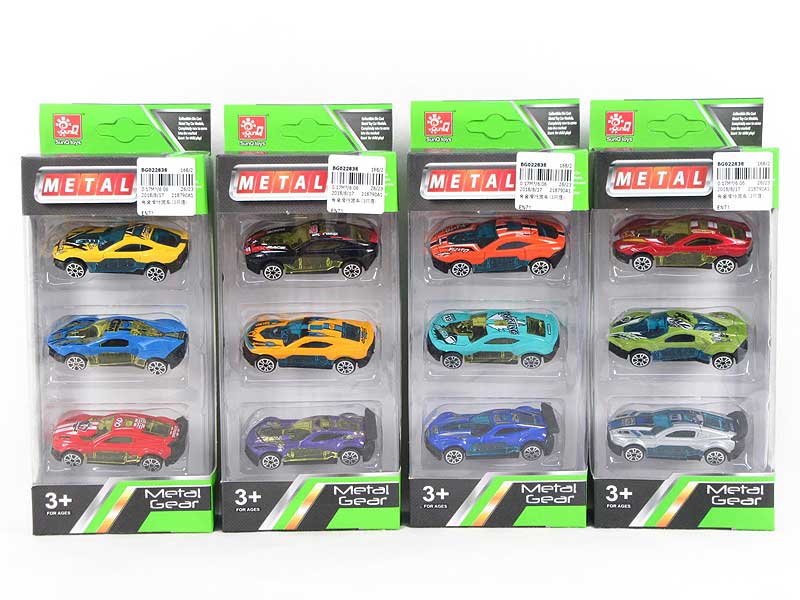 Die Cast Sports Car Free Wheel(3in1) toys